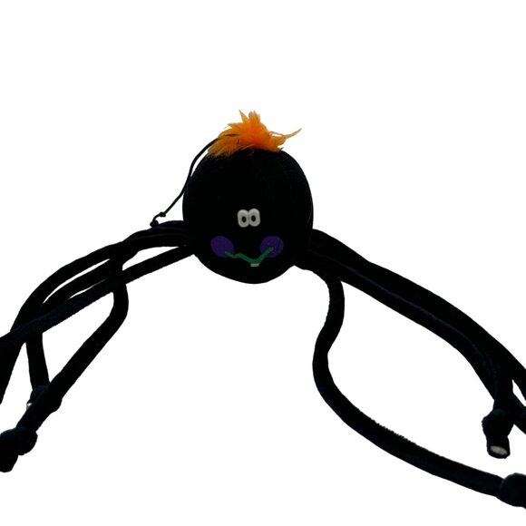 1985 Hallmark Webster Plush Spider Toy With Orange Hair & Googly Eyes - Picture 1 of 4